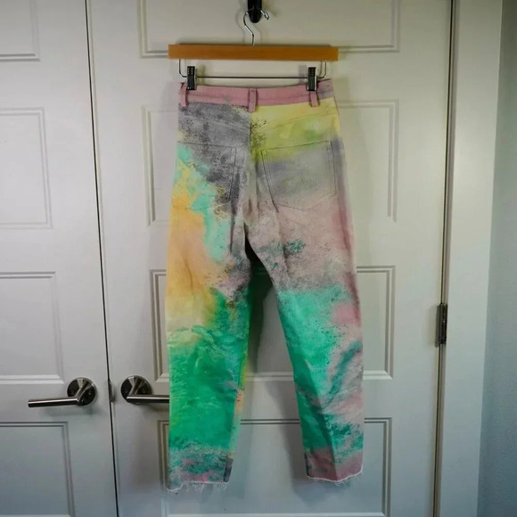 The Kit. Womens Cropped Alexa Jeans Size 4 NWT Sunset Fog Straight leg High Rise - Picture 4 of 8